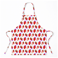 Tablier de cuisine en toile de coton personnalisé OEM, impression numérique réactive, faible MOQ, délai de livraison rapide