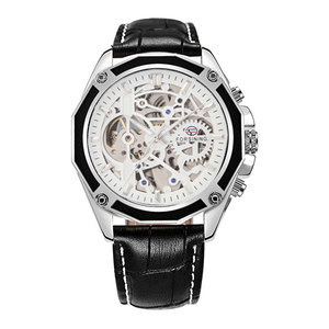 นาฬิกาข้อมือผู้ชาย Forsining แบรนด์ดัง รุ่น Tonneau ระบบออโตเมติก สายหนัง แบรนด์หรู - Product Image 5