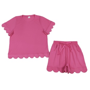 ชุดกางเกงขาสั้นผ้าคอตตอนสำหรับผู้ใหญ่สีทึบออกแบบใหม่สำหรับฤดูร้อนของผู้หญิง - Product Image 1