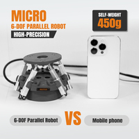 Robot parallèle micro 6-DOF de haute précision, mini plateforme Stewart légère (450g), hexapode pour calibrage laser