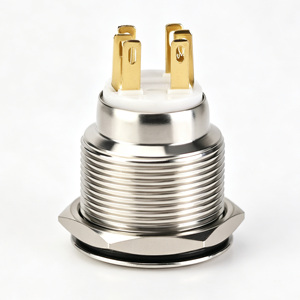 Botón pulsador metálico con cierre de 12mm, 16mm, 19mm, 22mm, 25mm, IP65, para pulverización de pintura - Product Image 6