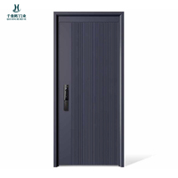 Porte d'entrée moderne en aluminium moulé monobloc, anti-rayures, anti-effraction, pour villa, commerce et résidence