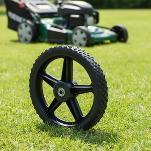 Ruedas de 14 pulgadas para cortacésped, ruedas pequeñas de plástico de 14'' <span class=keywords><strong>con</strong></span> neumáticos para cultivadores de jardín y carros de lavado a presión - Product Image 2
