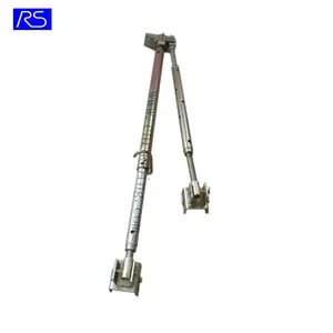 Construction steel adjustable telescopic push pull props leveling legs for wall formwork supporting