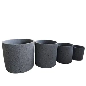 Hew Style Hotel Shopping Mall Fiber Cement Planter Pots High Quality For Indoor Outdoor Flower Plant Pot Garden Decoration