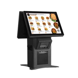 18.5 21.5" Touch Screen Desktop Self Service Order Payment Kiosk <b>With</b> 80mm <b>Printer</b> <b>Scanner</b> - Product Image 1