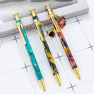 Wholesale 1.0Mm <b>Retractable</b> Heat-Transfer Pattern Ballpoint Hotel Conference Advertising Gift Multi-Color Metal <b>Pens</b> - Product Image 1