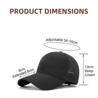 Gorra de Béisbol de Secado Rápido 100% Poliéster con Logotipo Personalizado, Gorra Deportiva Transpirable con Diseño Argyle, Ligera para Actividades al Aire Libre, OEM