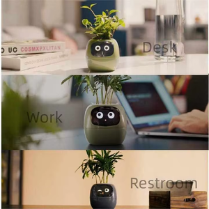 Plante <span class=keywords><strong>d</strong></span>'<span class=keywords><strong>intérieur</strong></span> rechargeable par USB de haute qualité, pot de fleurs intelligent à absorption <span class=keywords><strong>d</strong></span>'eau numérique AI pour les personnes paresseuses, écologique - Product Image 6