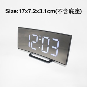 Mirror alarm clock, student smart electronic clock, digital clock, LED silent desktop/bedside ornament, Instagram style, - Product Image 2