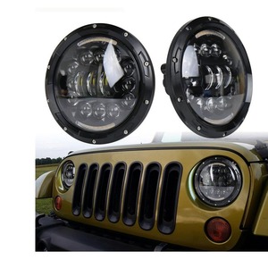 Qidewin 7-Inch <b>Led</b> <b>Headlights</b> With Angel Eyes For Jeep Wrangler Motorcycle Spotlights - Product Image 5