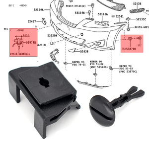 Honda Toyota Fender <b>Bumper</b> Mudguard <b>Clips</b> 53879-58010 Replacement Auto Fastener - Product Image 3