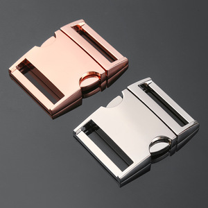 Hebilla de liberación lateral de 38 mm de aleación resistente para bolsos y cinturones, color plateado y oro rosa - Product Image 1