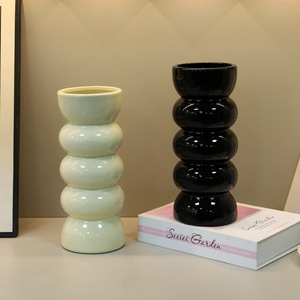 Jarrón de Cerámica Mystic Arts 7401, Glaseado, Decoración Moderna y Minimalista para Sala de Estar o Comedor - Product Image 1