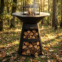 Plancha de barbecue ronde en acier au carbone à haute capacité thermique pour jardin, la plus vendue