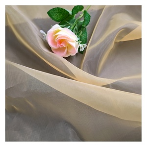 YS-006 100% polyester tinh khiết lụa organza vải 20D sợi đếm đồng bằng nhuộm Sheer cho Bridal Dresses Hàng may mặc rèm cửa cho cô gái - Product Image 5