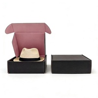 Caja de Cartón Corrugado para Envíos, Impresa con Tinta Completa, Materiales Reciclados, con Relieve y Laminado Mate, para Ropa, Zapatos y Sombreros