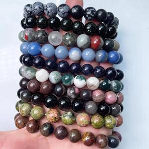 Braccialetto di perline di cristallo di chakra lucidato naturale 8 mm 7 bracciale di cristallo di occhio di <span class=keywords><strong>tigre</strong></span> ametista di quarzo rosa - Product Image 2