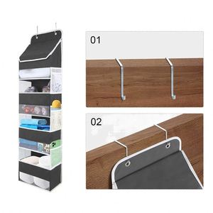 Organizador de Pared para Colgar Sobre la Puerta de Alta Calidad, Bolsa de Almacenamiento de Gran Capacidad con 4 Bolsillos y Cubierta Antipolvo, Organizador Colgante para Armario - Product Image 1