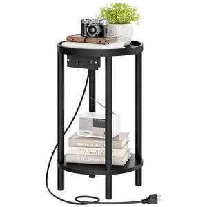 Table d'appoint ronde noire en gros, table basse circulaire noire, tables rondes pour canapé et collations pour salon - Product Image 1