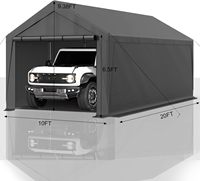 Personnalisé 10X20 Robuste Portable Pliant Cadre en Métal Abri d'Auto Tente d'Auvent de Garage Extérieur pour Stationnement de Voiture OEM ODM