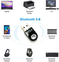 Adaptador USB inalámbrico de diente azul para PC Dongle 5,0, adaptador BT Dongle USB Blue tooth 5,0