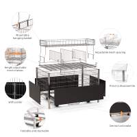 Cage promotionnelle en fil métallique pour supermarché avec roulettes
