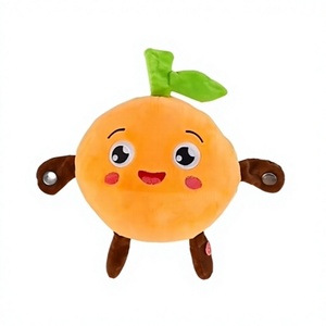 Orange <b>Stuffed</b> Plush <b>Toy</b> Interactive Rattle <b>Soft</b> Baby Teething Pendant Cartoon Fruit Gift - Product Image 1