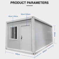 Personnaliser Vide Extensible Préfabriqué 1 Chambre à Coucher 10 Pieds Panneau Sandwich en Acier Conteneur Mobile Planche Étagère Maison Pliante