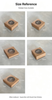 Boîte carrée en carton avec fenêtre pour savon artisanal, emballage en kraft, carton ondulé 3 plis, gaufrage noir et blanc