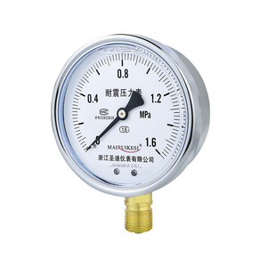 Manómetro de presión hidráulica de acero inoxidable de 4 puntos, lleno de aceite, agua o aire, con rosca M20*1.5 1/2 yn100 - Product Image 2