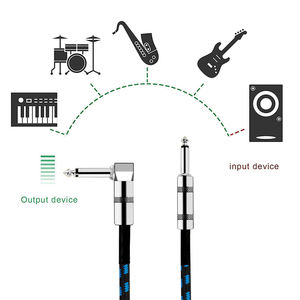 Cable de guitarra de 1/4 <span class=keywords><strong>pulgadas</strong></span>, macho a macho de 1/4 <span class=keywords><strong>pulgadas</strong></span>, <span class=keywords><strong>20</strong></span> pies, extremo recto/ángulo recto - Product Image 3
