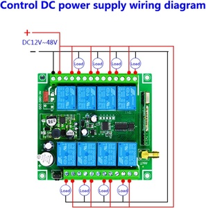 Interrupteur de <span class=keywords><strong>télécommande</strong></span> sans fil industriel 8 canaux 12V 24V 36V CC, contrôle longue distance 800 pieds, interrupteur radio étanche anti-poussière - Product Image 5