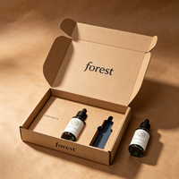 Boîte cadeau rigide en carton ondulé recyclé écologique imprimé sur mesure Forest Packing pour l'emballage de cosmétiques