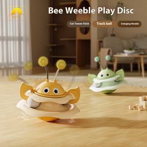 Bee <span class=keywords><strong>Roly</strong></span> <span class=keywords><strong>Poly</strong></span> Play Disk pratico giocattolo interattivo per gatti auto-divertente strumento di arricchimento del gatto realizzato in materiale resistente PP - Product Image 2
