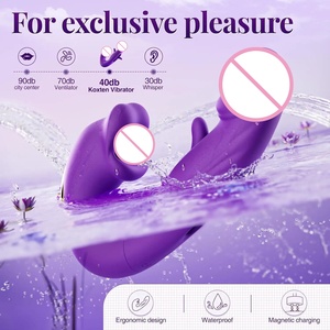 Massaggiatore Vibrante 3 in 1 per Stimolazione Linguale, Pulsante e del Punto G, Massaggiatore Clitorideo, Dildo, Plug Anale, Giocattoli Sessuali per Adulti Donna - Product Image 6