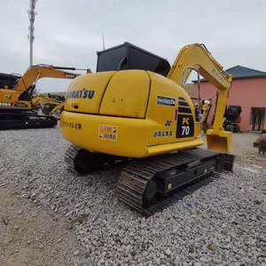 รถขุดไฮดรอลิกขนาดเล็ก Komatsu PC70 มือสอง 7 ตัน เครื่องยนต์เทอร์โบ ระบบเกียร์ควบคุมด้วย PLC ประสิทธิภาพสูง ชั่วโมงการทำงานต่ำ - Product Image 2