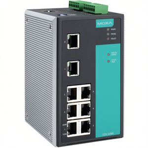 Commutateur Ethernet industriel géré Moxa EDS-508A-T 8 ports 1000 Mbps RJ45 IEEE 802.3 24V pour rail DIN - Product Image 2
