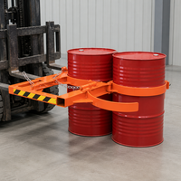 DG40 Grappin de levage robuste pour chariot élévateur, capacité 340 kg, pince à cerceau automatique pour fûts en acier de 55 gallons