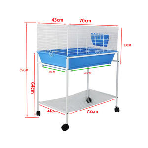 Ingrosso giardino esterno di alta qualità <span class=keywords><strong>design</strong></span> di lusso in acciaio nero metallo ferro gallina porcellini d'India cucciolo piccolo animale domestico gabbia di coniglio per la vendita - Product Image 4