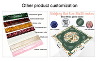 Tuiles de Mahjong en Mélamine Vert/Bleu avec Chiffres Arabes de 36 mm, Boîte en Cuir, Vente Directe Usine, pour l'Exportation (Tailles Moyenne et Grande)