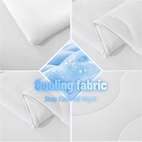 Couette Rafraîchissante pour les Nuits Chaudes, Couverture Rafraîchissante d'Été Taille Queen pour les Sueurs Nocturnes, Respirante Toutes Saisons 90 x 90 Pouces Blanche