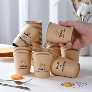 Gobelets en papier biodégradables personnalisés (taille, couleur, logo) – Gobelets jetables de haute qualité imprimés offset pour emporter (biscuits, tequila) - Product Image 3