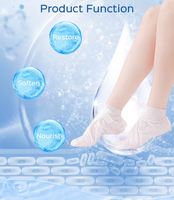 Gants de masque de pied en plastique jetables d'approvisionnement d'usine pour le produit de beauté de soin personnel de forme liquide de gommage exfoliant