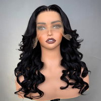 Perruques en cheveux humains HD Lace 13x4 en gros, sans colle, double densité 250, ondulations lâches, dentelle pré-coupée, perruque en dentelle HD brute