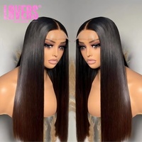 Pelucas frontales de encaje HD sin pegamento de cabello virgen 13x4, Peluca lisa sin pegamento de cabello virgen vietnamita, Pelucas de encaje pre-arrancadas con reflejos