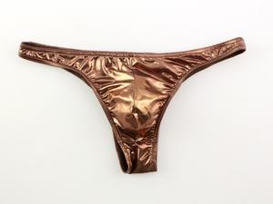 Logo personalizzato U-convesso confortevole stringa da <span class=keywords><strong>uomo</strong></span> slip perizoma a vita bassa in finta <span class=keywords><strong>pelle</strong></span> bronzata Nylon slip slip da <span class=keywords><strong>uomo</strong></span> - Product Image 6