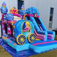 Nouveau design Château gonflable féminin avec toboggan, combo château gonflable et toboggan pour location de fêtes d'enfants