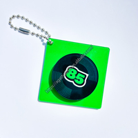 Vente en gros de porte-clés avec logo porte-clés musique acrylique holographique personnalisé Spining rotatif Nfc Album Mini cd porte-clés