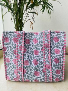 Bolsa de tela impresa a mano, proveedor directo de fábrica, algodón puro, estampado en bloque, ecológica, para compras. - Product Image 6